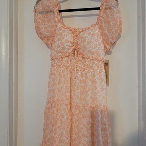 Peach pink summer dress